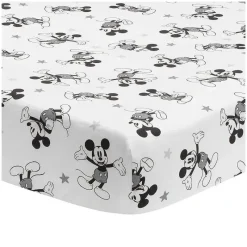 Lambs u0026 Ivy Lençol com elástico para berço do Mickey Mouse Lambs &amp; Ivy Magical Clearance