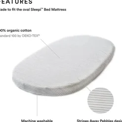 Stokke Lençol com elástico - Sleepi da Pehr, Stripes Away Pebbles Sale