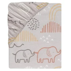 Lambs u0026 Ivy Lençol de berço ajustado Lambs & Ivy Baby Noah Taupe Best