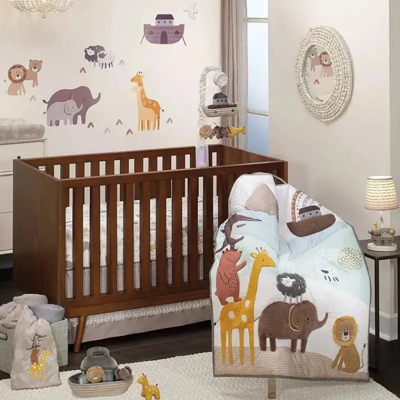 lenol_de_bero_ajustado_la_SKUxroyNQZZ_3.webp Lambs u0026 Ivy Lençol de berço ajustado Lambs & Ivy Baby Noah Taupe Best