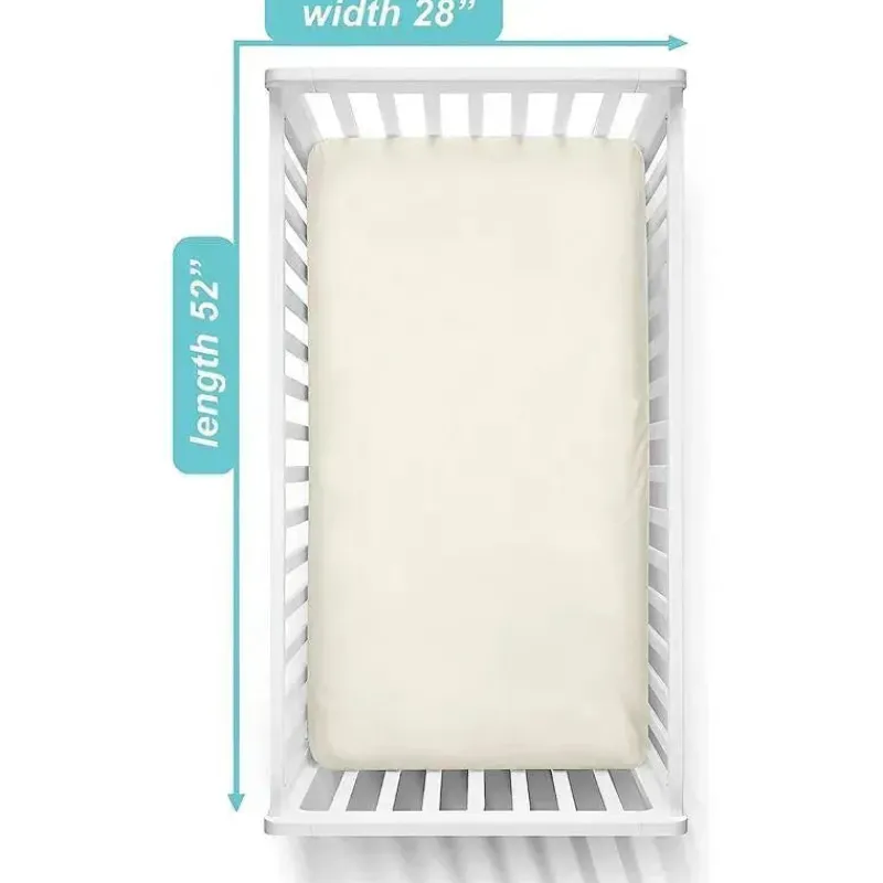lenol_de_bero_ajustvel_am_SKU3To0NNju_1.webp American Baby Company Lençol de berço ajustável American Baby - Supreme 100% algodão natural jersey, bege Fashion