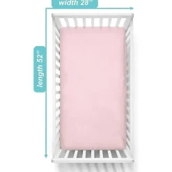 American Baby Company Lençol de berço ajustável American Baby - Supreme 100% algodão natural jersey, rosa Hot