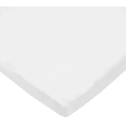 American Baby Company Lençol de berço ajustável American Baby - 100% algodão malha suprema, branco Sale