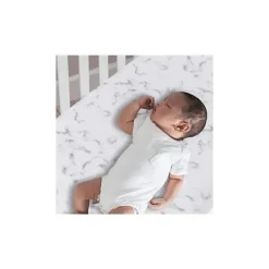 Lambs u0026 Ivy Lençol para berço de bebê Lambs &amp; Ivy Grey em mármore Hot