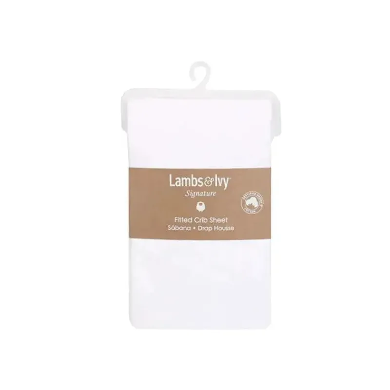 lenol_para_bero_de_cordei_SKU7cZ4P9ms_3.webp Lambs u0026 Ivy Lençol para berço de cordeiros e hera branco Fashion