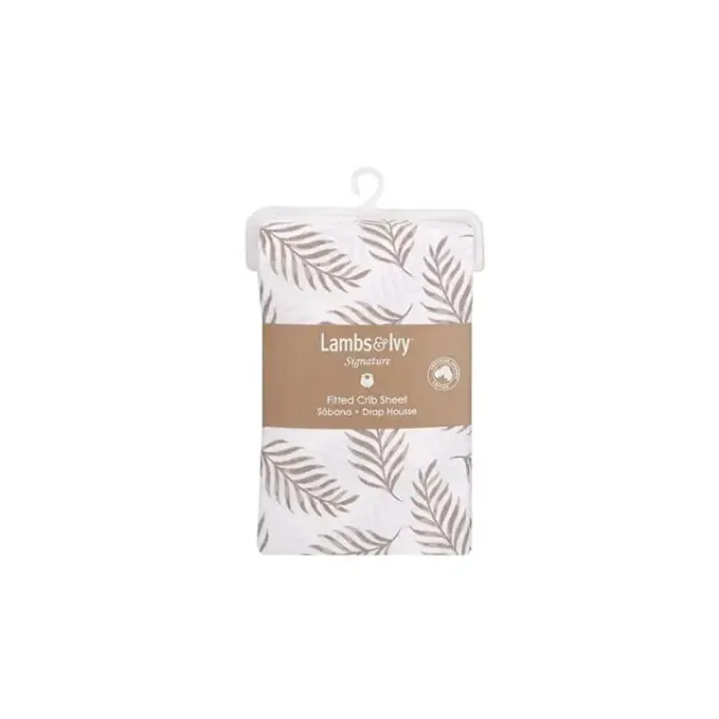 Lambs u0026 Ivy Lençol para berço de cordeiros e folhas de hera New