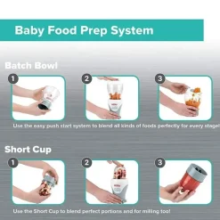 Nuby Liquidificador Garden Fresh Mighty, Máquina de Comida para Bebê - Cinza Frio Fashion