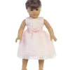 Lito Children's Wear Lito - Baby Dolls Vestido Organza Com Quadrados Burnout, Rosa Claro Online