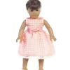 Lito Children's Wear Lito - Vestido de organza com vestido de bonecas Burnout Squares, Coral Hot