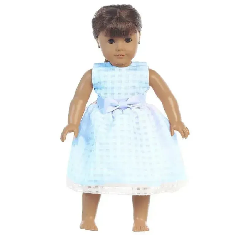 lito__vestido_organza_com_SKUeEPL9ALN_0.webp Lito Children's Wear Lito - Vestido Organza Com Quadrados Burnout, Vestido Bonecas Azul Clearance