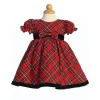 Lito Children's Wear Lito - Vestido Xadrez de Natal Vermelho, Verde e Preto New