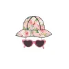 Little Me - 2 peças de chapéu de menina e conjunto de óculos de sol de coração floral, 0/12M Discount