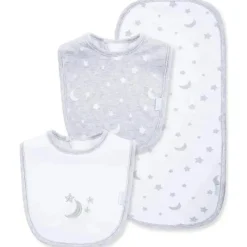 Little Me - babador Moon&amp;Stars, cinza Outlet