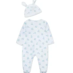 Little Me - Baby Boy Blue Bunny Footie & Hat Discount