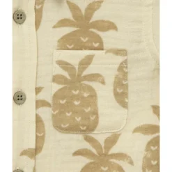 Little Me - Baby Boy Pineapple Woven Short Set, Tan New