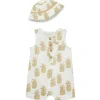 Little Me - Baby Boy Pineapple Romper Hat, Tan Outlet