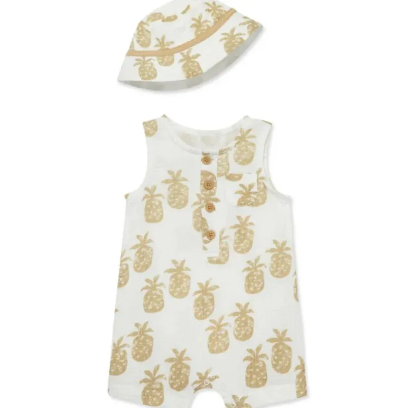 little_me__baby_boy_pinea_SKUdPz6OQJM_2.webp Little Me - Baby Boy Pineapple Romper Hat, Tan Outlet