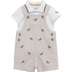 Little Me - Baby Boy Puppies Woven Shortall Set Fashion