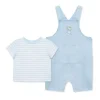 Little Me - Baby Boy Safari Shortall Set, Blue Discount