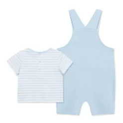 Little Me - Baby Boy Safari Shortall Set, Blue Discount