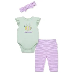 Little Me - Baby Girl Bee Happy Bsuit Pant Clearance