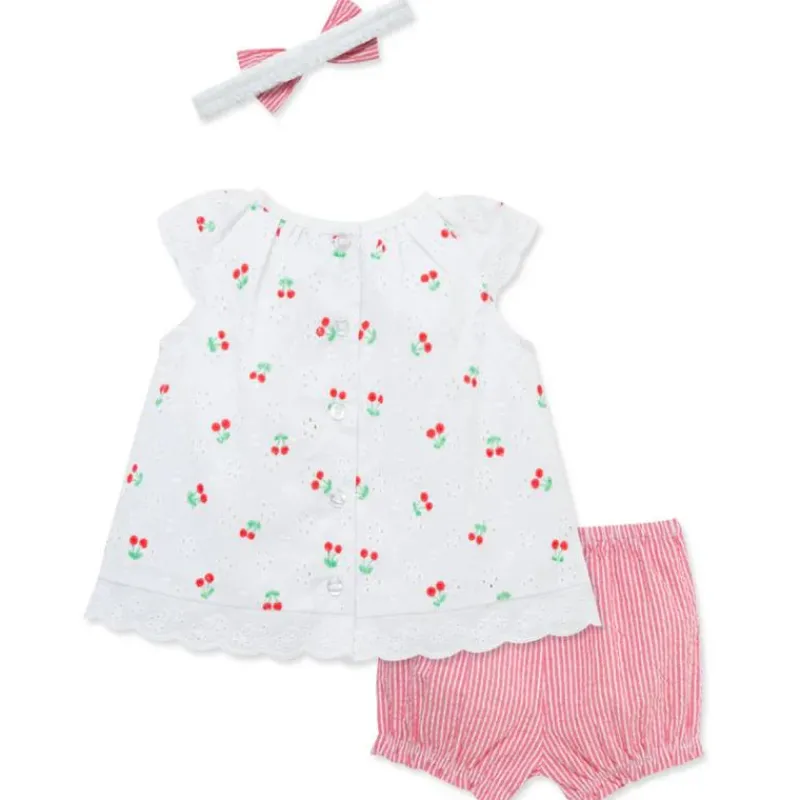 little_me__baby_girl_cher_SKUowHYUQjN_1.webp Little Me - Baby Girl Cherry Eyelet Sunsuit, Pink Clearance