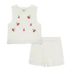 Little Me - Baby Girl Cherry Pointelle Set, Ivory Fashion