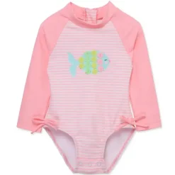 Little Me - Baby Girl Fish 1-Piece Rashguard Swimsuit Sale