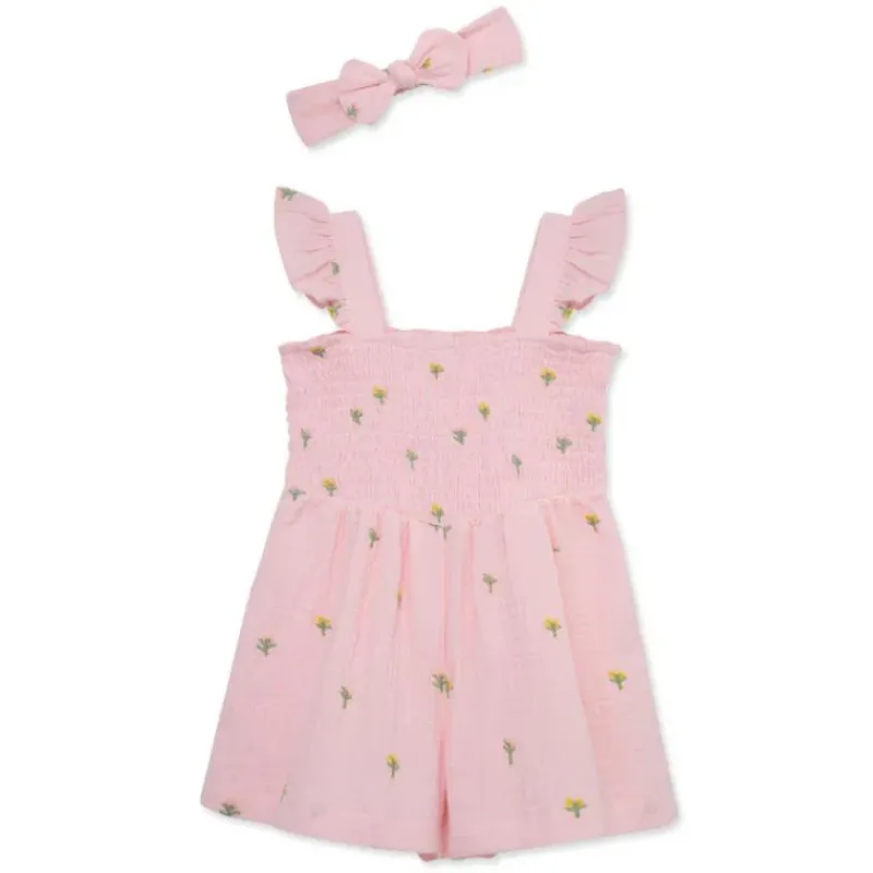little_me__baby_girl_flor_SKUcrT2IrRB_0.webp Little Me - Baby Girl Floral Schiffli Woven Romper Pink New