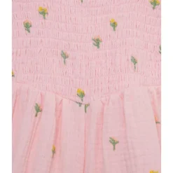 Little Me - Baby Girl Floral Schiffli Woven Romper Pink New