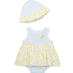Little Me - Baby Girl Lemons Popover & Hat Clearance