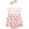 Little Me - Baby Girl Strawberries Bsuit Dress, Pink Fashion