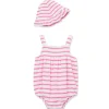 Little Me - Baby Girl Striped Bubble Hat, Pink Fashion