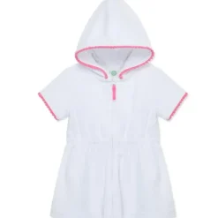 Little Me - Baby Girl Zip Swim Cover Up, White Online
