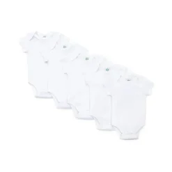 Little Me - Bodysuits 5 Pk manga curta, branco Fashion