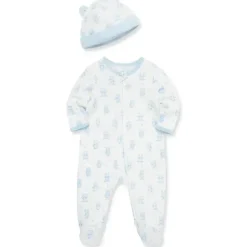 Little Me - Chapéu Happy Bear Footie, Azul Best