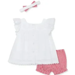 Little Me - Conjunto curto e tiara de tecido morango para bebê menina Best
