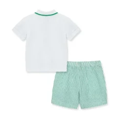 Little Me - Conjunto curto de polo de golfe para bebês New