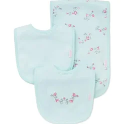 Little Me - Conjunto de babador e pano de arroto com spray floral 3 peças Sale