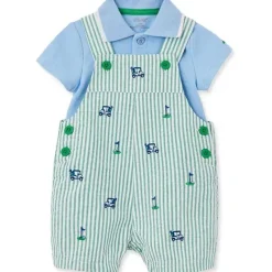 Little Me - Conjunto de bermuda de golfe tecido para bebê, verde Hot