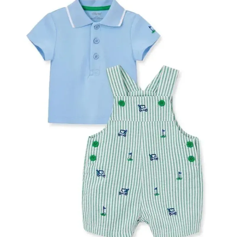 little_me__conjunto_de_be_SKUo1j0fd7U_1.webp Little Me - Conjunto de bermuda de golfe tecido para bebê, verde Hot