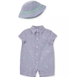 Little Me - conjunto de macacão e chapéu para filhotes de bebês Hot