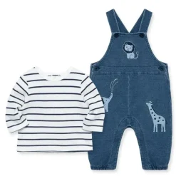 Little Me - Conjunto de macacão de mistura de algodão Baby Boy Safari New