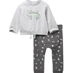 Little Me - Conjunto de moletom Safari B, cinza Fashion
