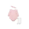 Little Me - Conjunto Shine Romper Macacão/Meias, Rosa Sale
