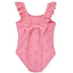 Little Me - Fato de banho menina rosa com ilhós Clearance