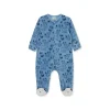 Little Me - Footie com estampa de floresta, azul Fashion