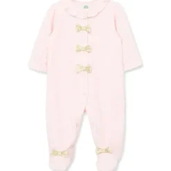 Little Me - Footie com pontos dourados, rosa New