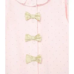 Little Me - Footie com pontos dourados, rosa New