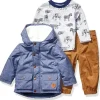 Little Me - Jaqueta Chambray Com Calça, Azul Online